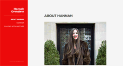Desktop Screenshot of hannahorenstein.com
